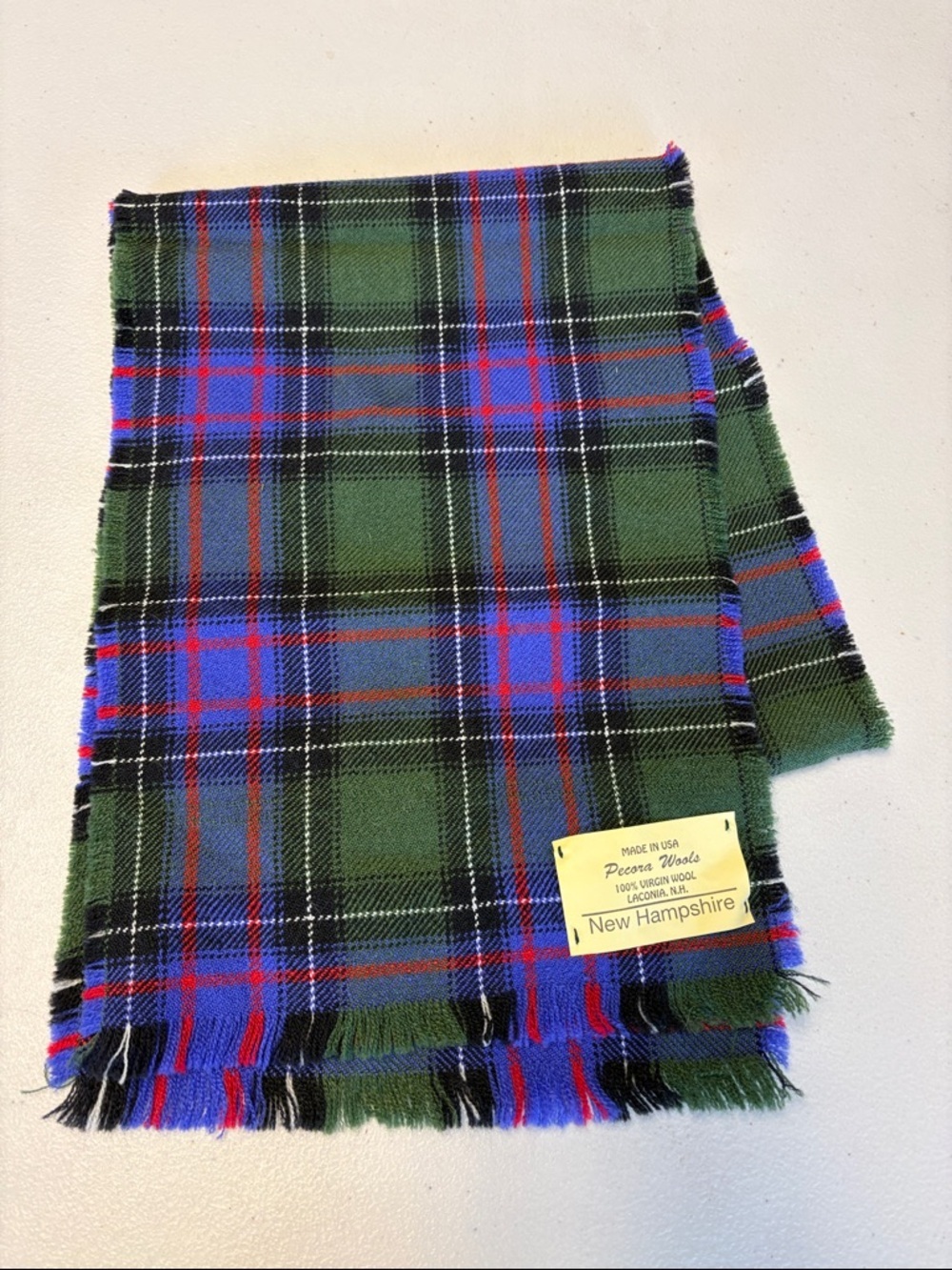 Percora Wool Plaid  Scarf